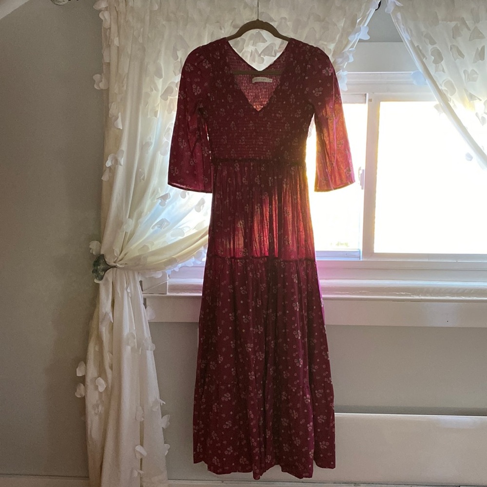 Christy Dawn Basil dress in Magenta Floral Bouquet